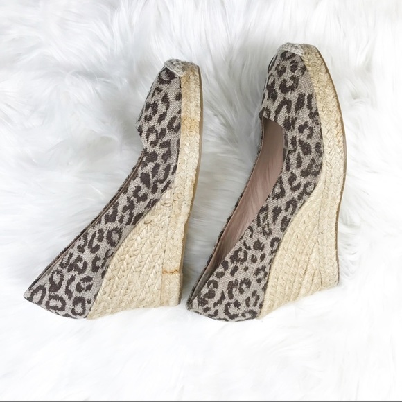 J. Crew Shoes J Crew Leopard Print Espadrille Wedge Size 8 Poshmark